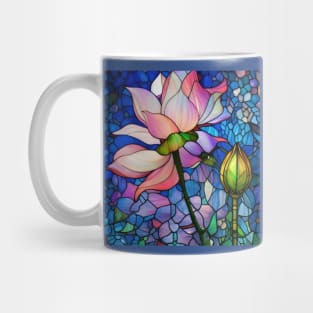 Stained Glass Lotus Flowers Mug